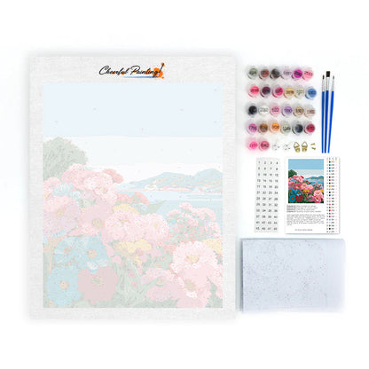 海辺の花々 – 数字で塗り絵