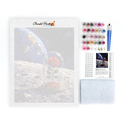 宇宙のバラ – 数字で塗り絵