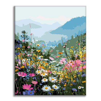 山の花景色 – 数字で塗り絵
