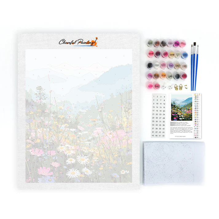 山の花景色 – 数字で塗り絵