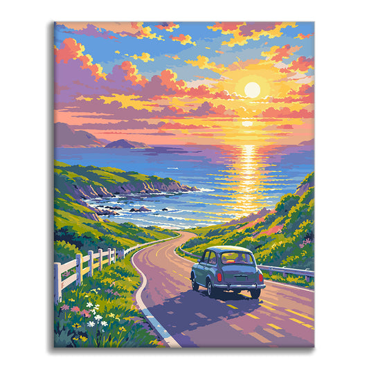 海辺の旅 – 数字で塗り絵