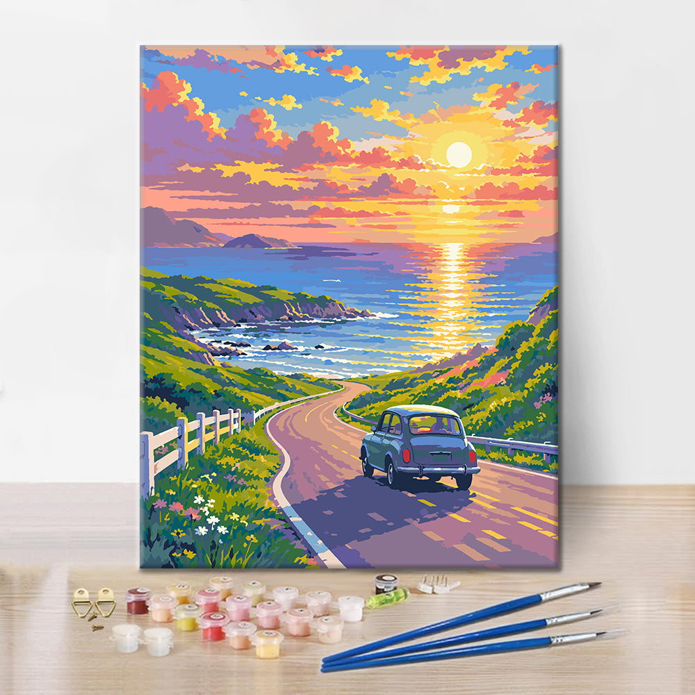 海辺の旅 – 数字で塗り絵