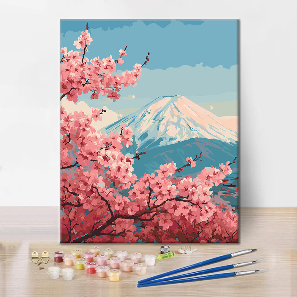 富士山の春 – 数字で塗り絵