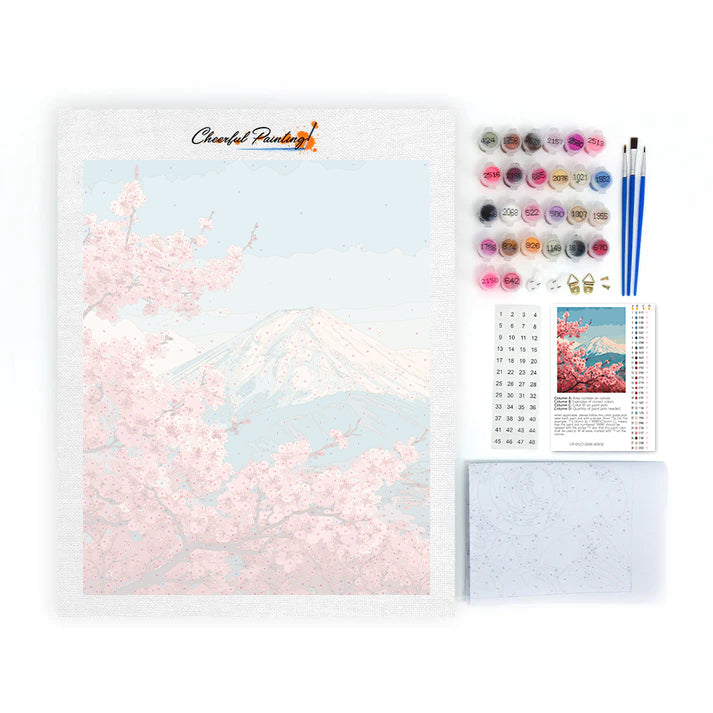 富士山の春 – 数字で塗り絵