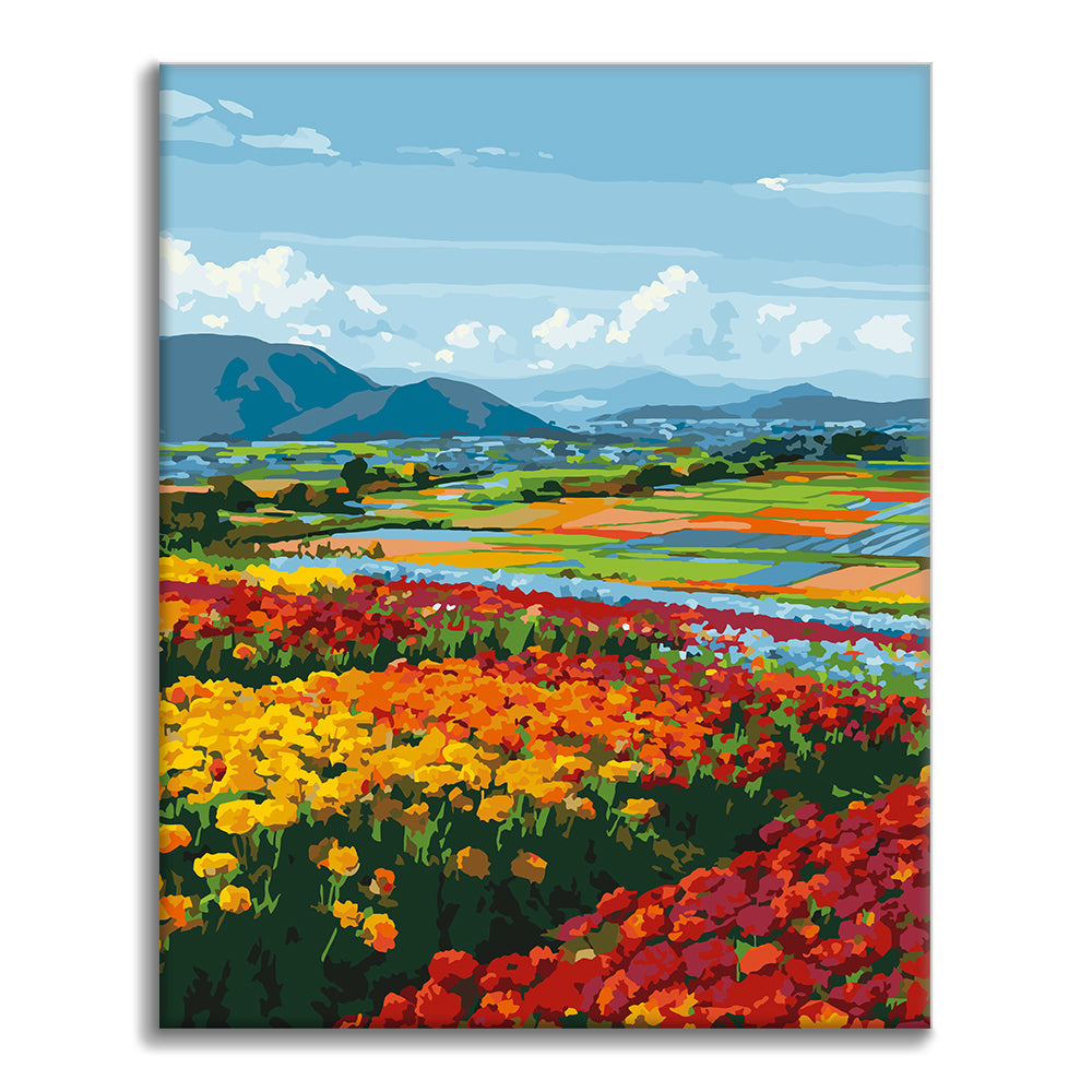 春の花景色 – 数字で塗り絵