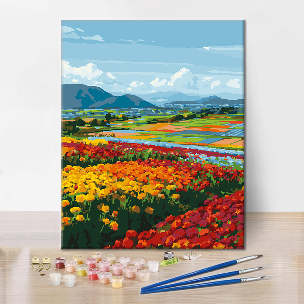 春の花景色 – 数字で塗り絵