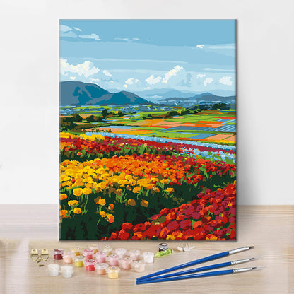 春の花景色 – 数字で塗り絵