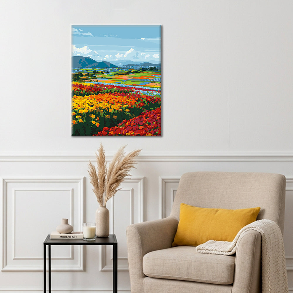 春の花景色 – 数字で塗り絵