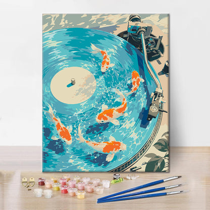鯉のレコード - 数字で塗り絵