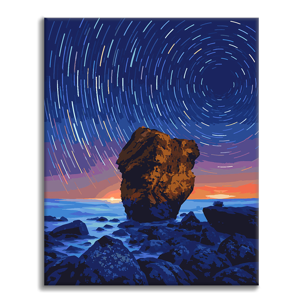 海上の星の軌跡 - 数字で塗り絵