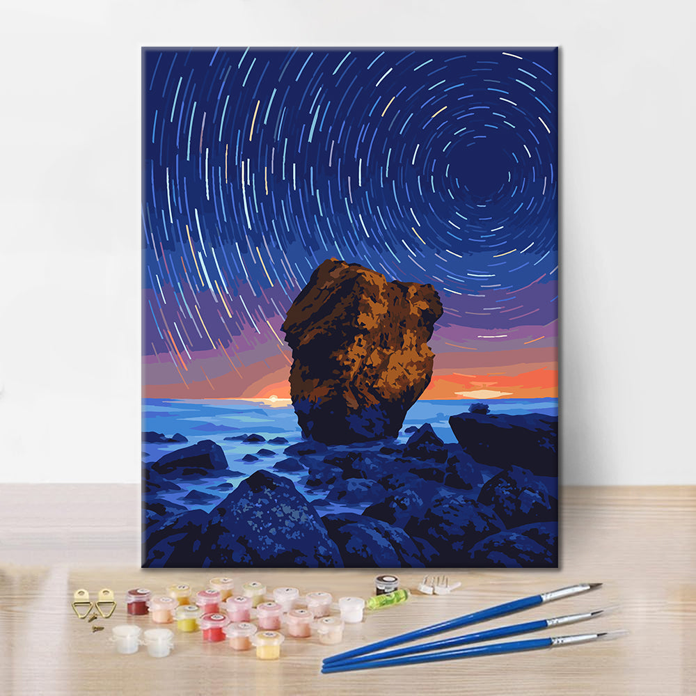 海上の星の軌跡 - 数字で塗り絵