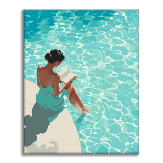 夏の読書 - 数字で塗り絵