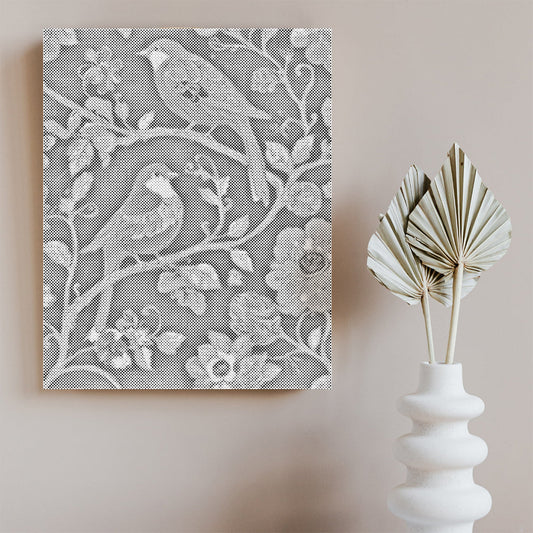 ボヘミアン風の金縁の鳥 - 点描画キット