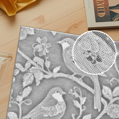 ボヘミアン風の金縁の鳥 - 点描画