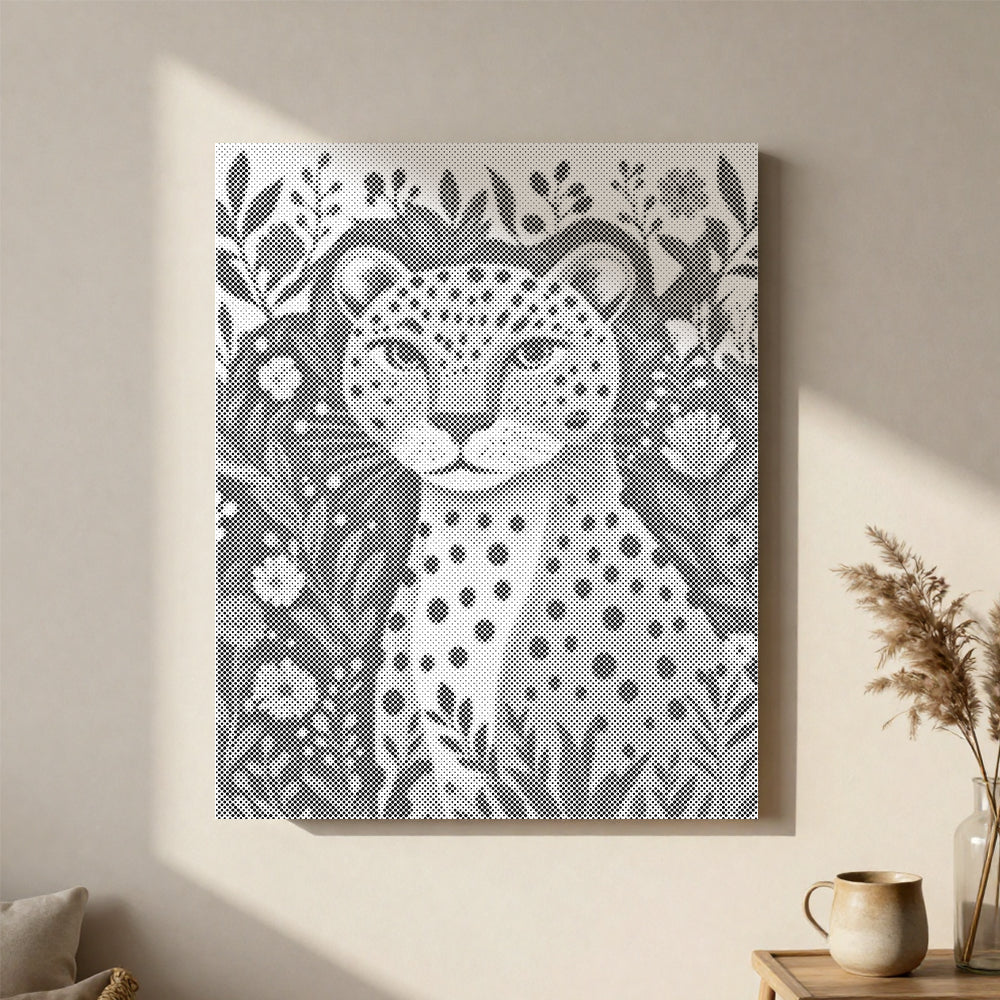 ジャングルヒョウ - 点描画