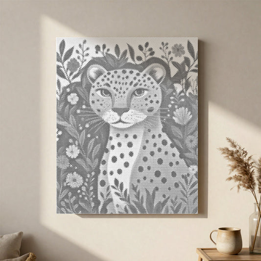 ジャングルヒョウ - 点描画キット