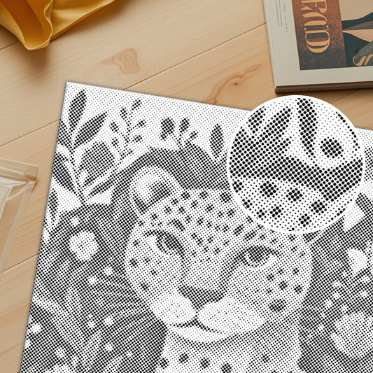 ジャングルヒョウ - 点描画キット