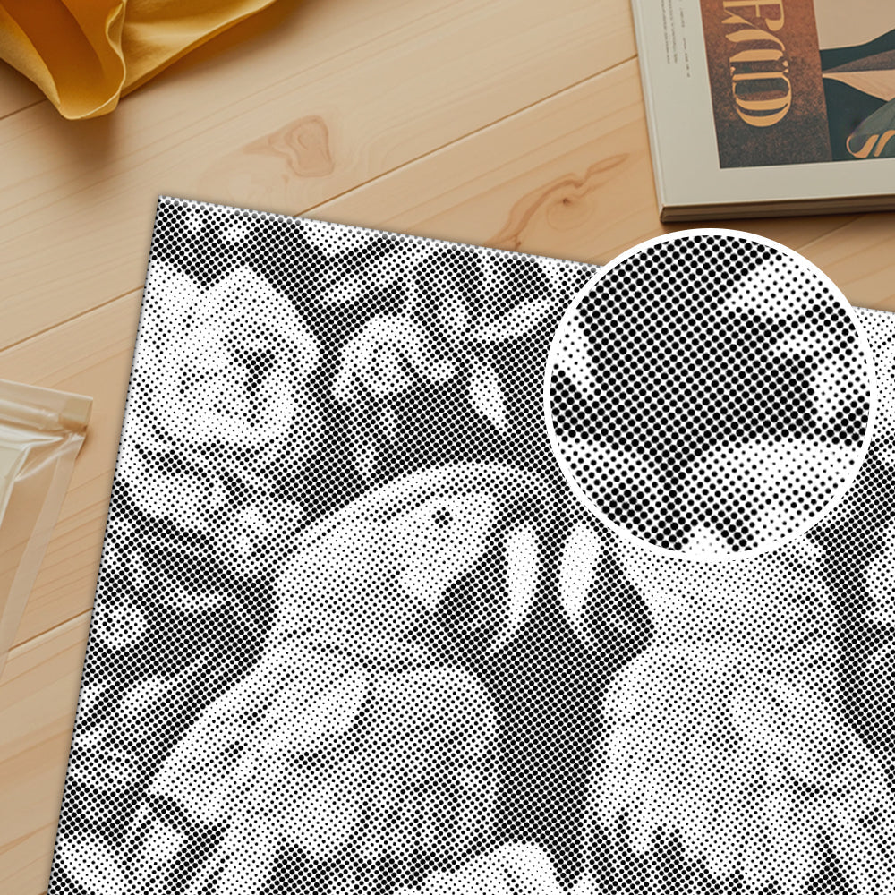 オウムのカップル - 点描画