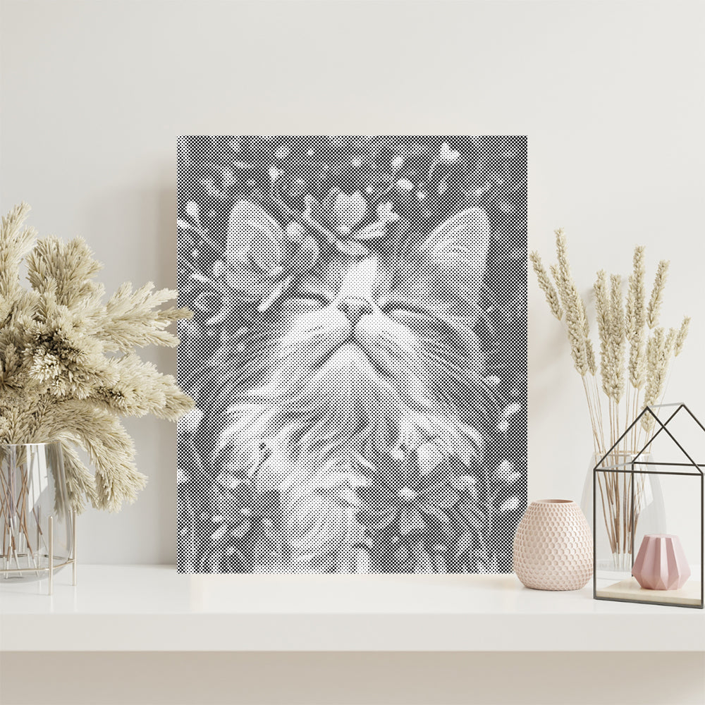 ラグドール猫 - 点描画