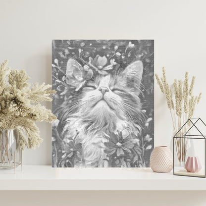 ラグドール猫 - 点描画