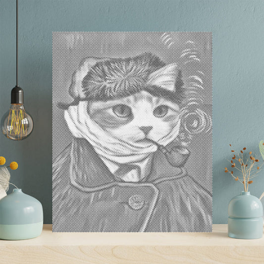 猫の自画像 - 点描画キット