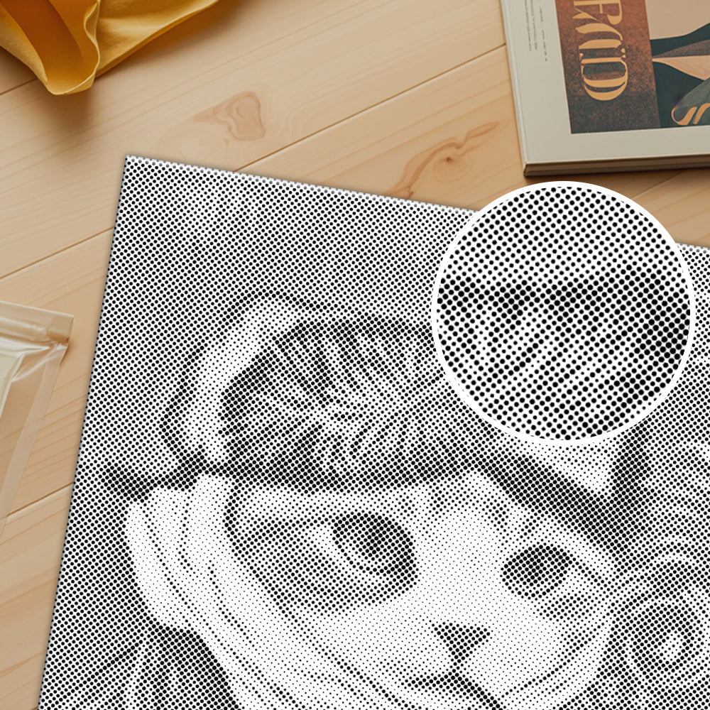 猫の自画像 - 点描画
