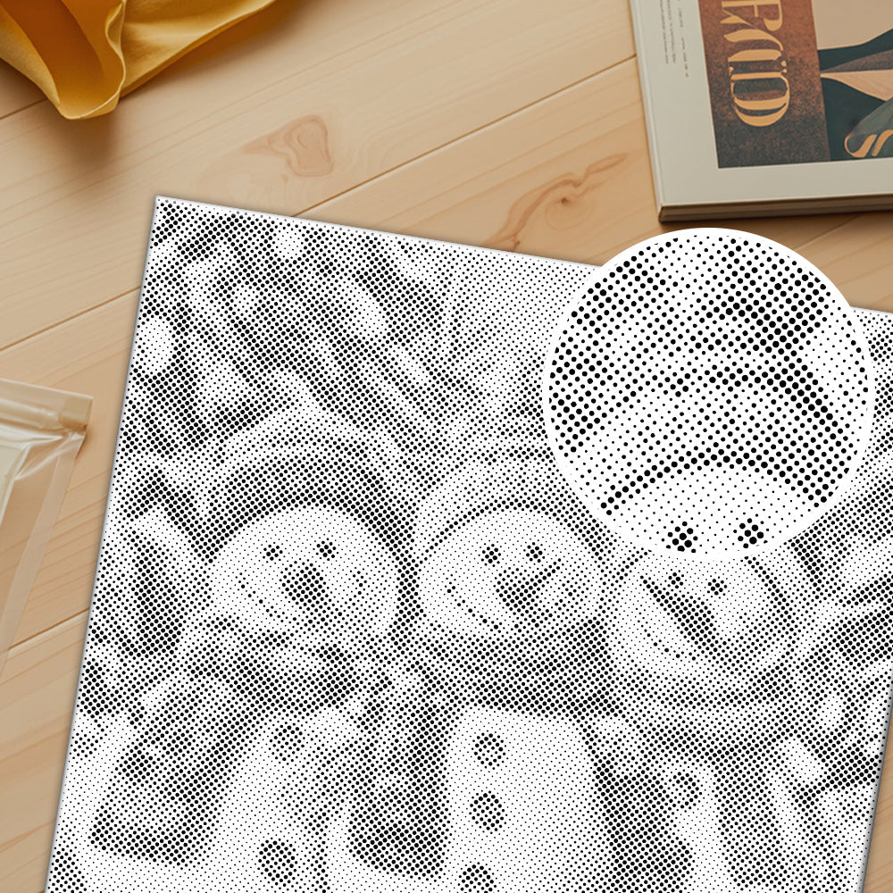 雪景色の3人のスノーマン - 点描画キット