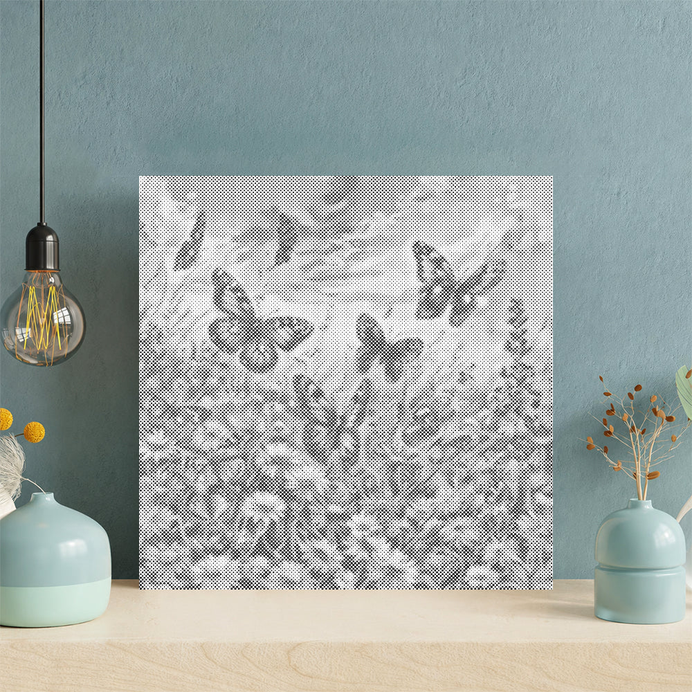 花の中の蝶 - 点描画キット