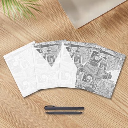 雨の街 – ドットペインティング