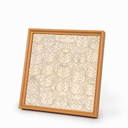 ハムスター - 木製ぬりえパズル