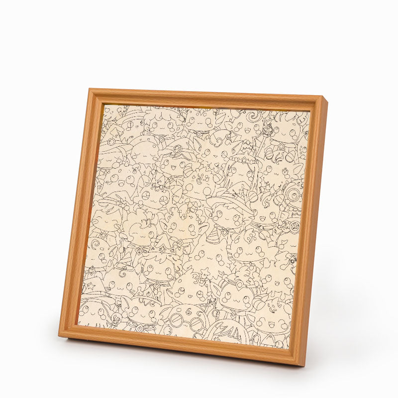 モンスターマッシュ - 木製ぬりえパズル