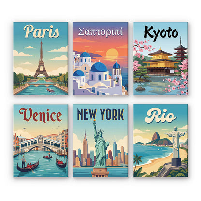 有名な建物 - 数字塗り絵ミニアート