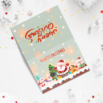 クリスマスカード V -数字で塗り絵