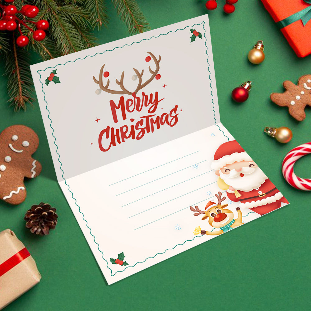 クリスマスカード V -数字で塗り絵