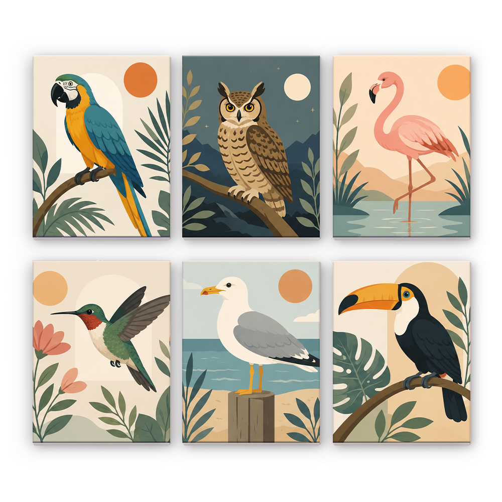 野鳥コレクション - 数字塗り絵ミニアート