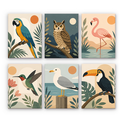 野鳥コレクション - 数字塗り絵ミニアート
