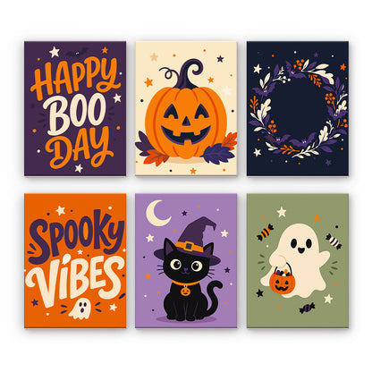 ハロウィンの引用とアイコン - 数字塗り絵ミニアート