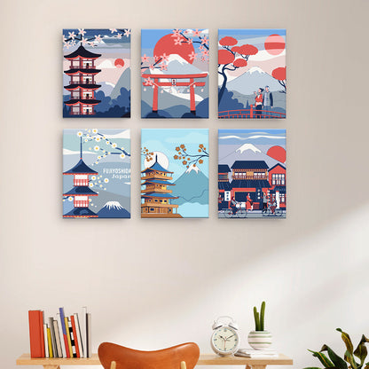 日本の風景 - 数字塗り絵ミニアート