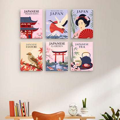 日本文化ポスター - 数字塗り絵ミニアート