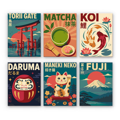 日本のシンボルポスター - 数字塗り絵ミニアート