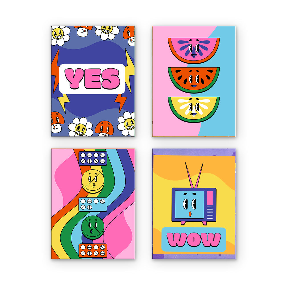 レトロポップグラフィック - 数字塗り絵ミニアート