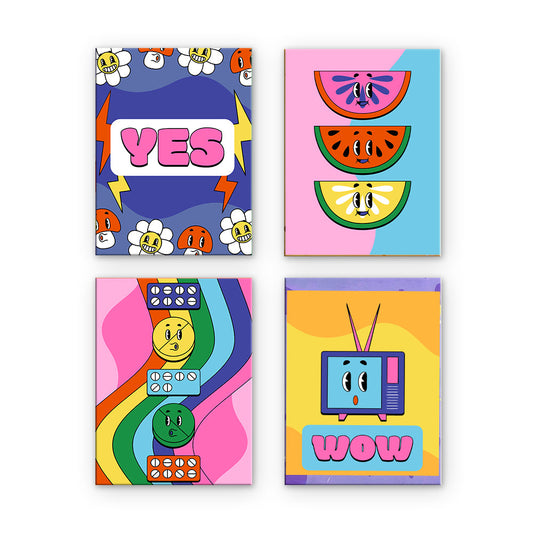 レトロポップグラフィック - 数字塗り絵ミニアート