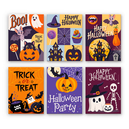 ハロウィンのタイポグラフィ - 数字塗り絵ミニアート