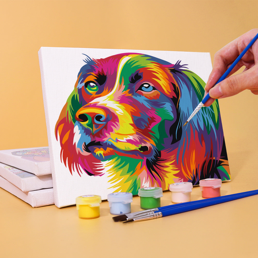 カラフルな動物たち - 数字塗り絵ミニアート