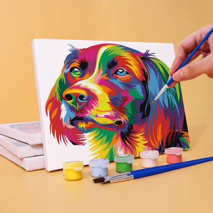 カラフルな動物たち - 数字塗り絵ミニアート
