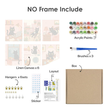 黒猫の日 - 数字塗り絵ミニアート