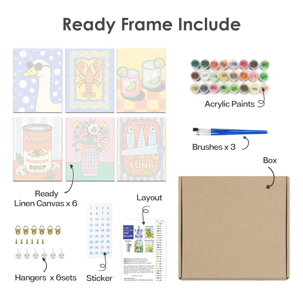 ポップアイコン - 数字塗り絵ミニアート