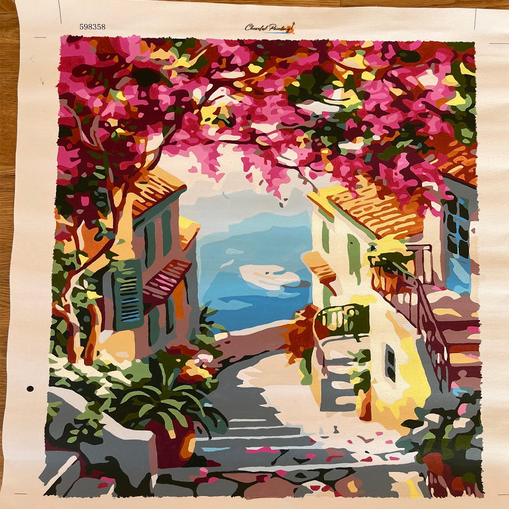 茅葺き屋根の家 - 数字で塗り絵 – Cheerful painting®（JP）